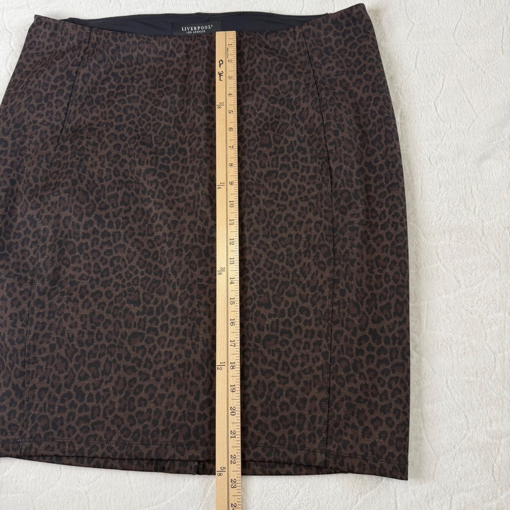 Liverpool Women 20W Cheetah Brown Animal Print Stretch Pencil Skirt LY6023Z17 - Picture 8 of 9